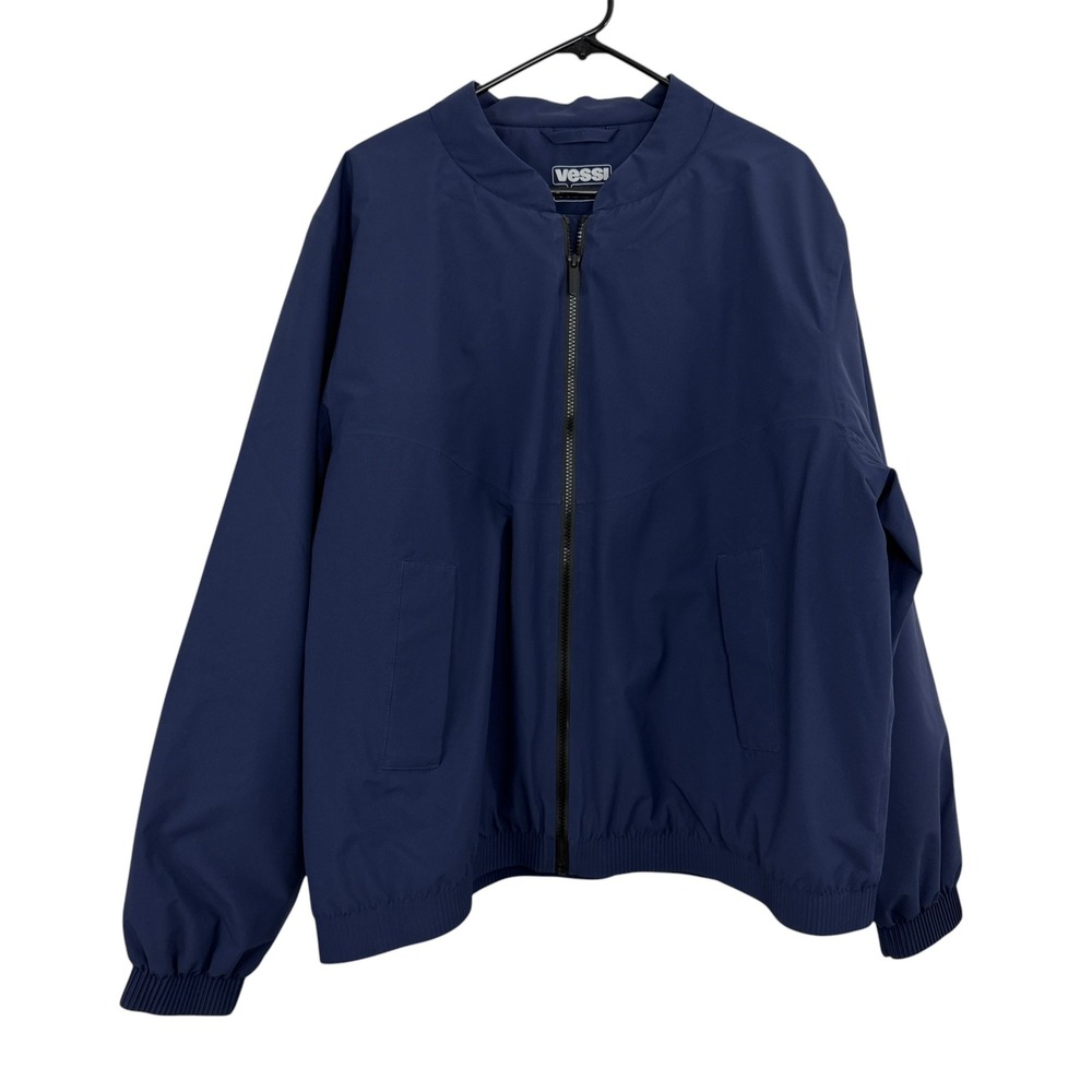 Vessi Bomber Jacket Mens 2XL Blue Mist Quilted Interior Zip Front